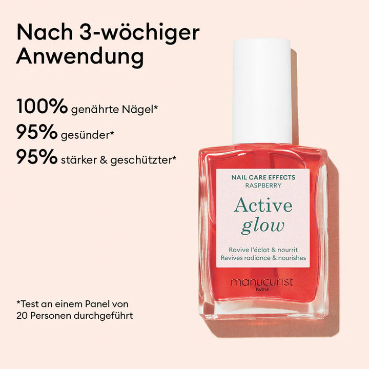 Manucurist Active Glow Raspberry für gepflegt aussehende Nägel mit natürlichem Glow