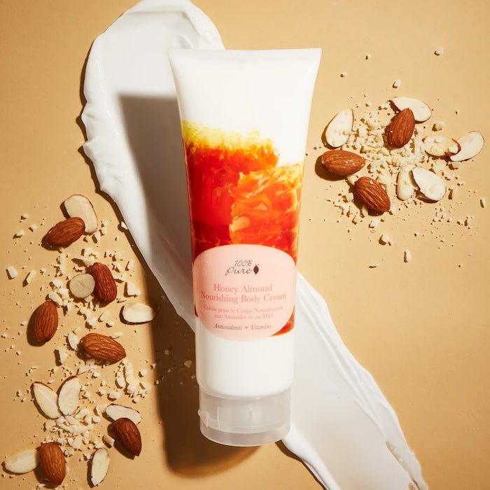 100% Pure Honey Almond Nourishing Body Cream Mood and Texture