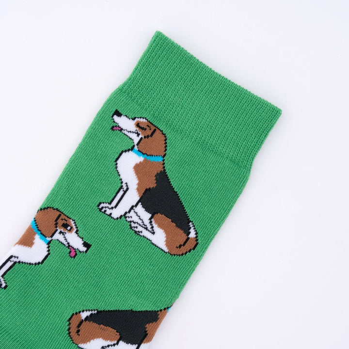 Beagle Dog Patterned Socks von Coucou Suzette - Detail Hund