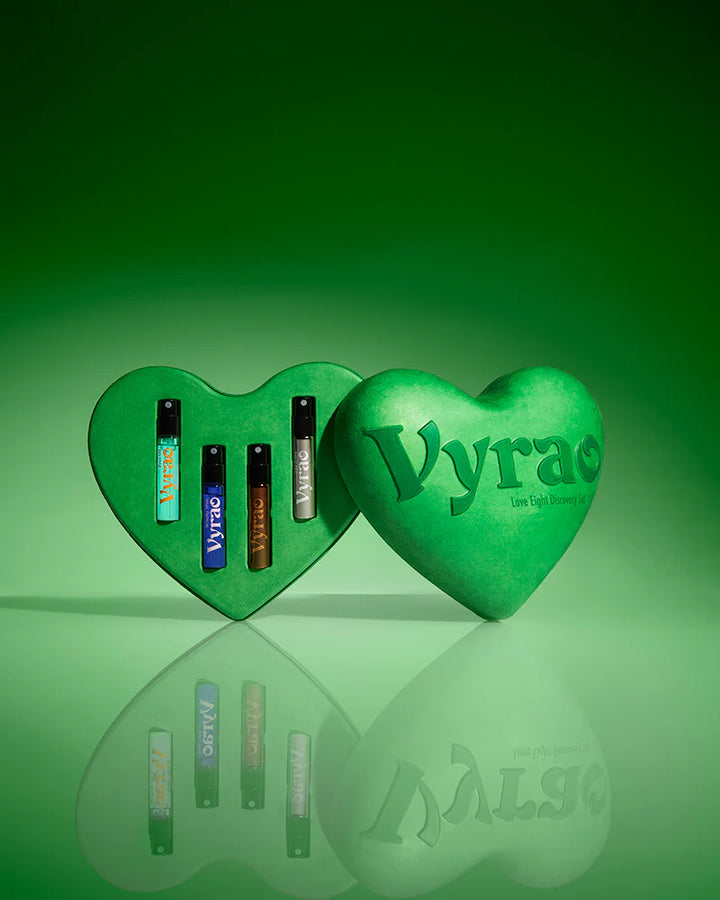 Vyrao Love Eight Discovery Set - Unteransicht der hochwertigen Herzbox aus recyceltem Material