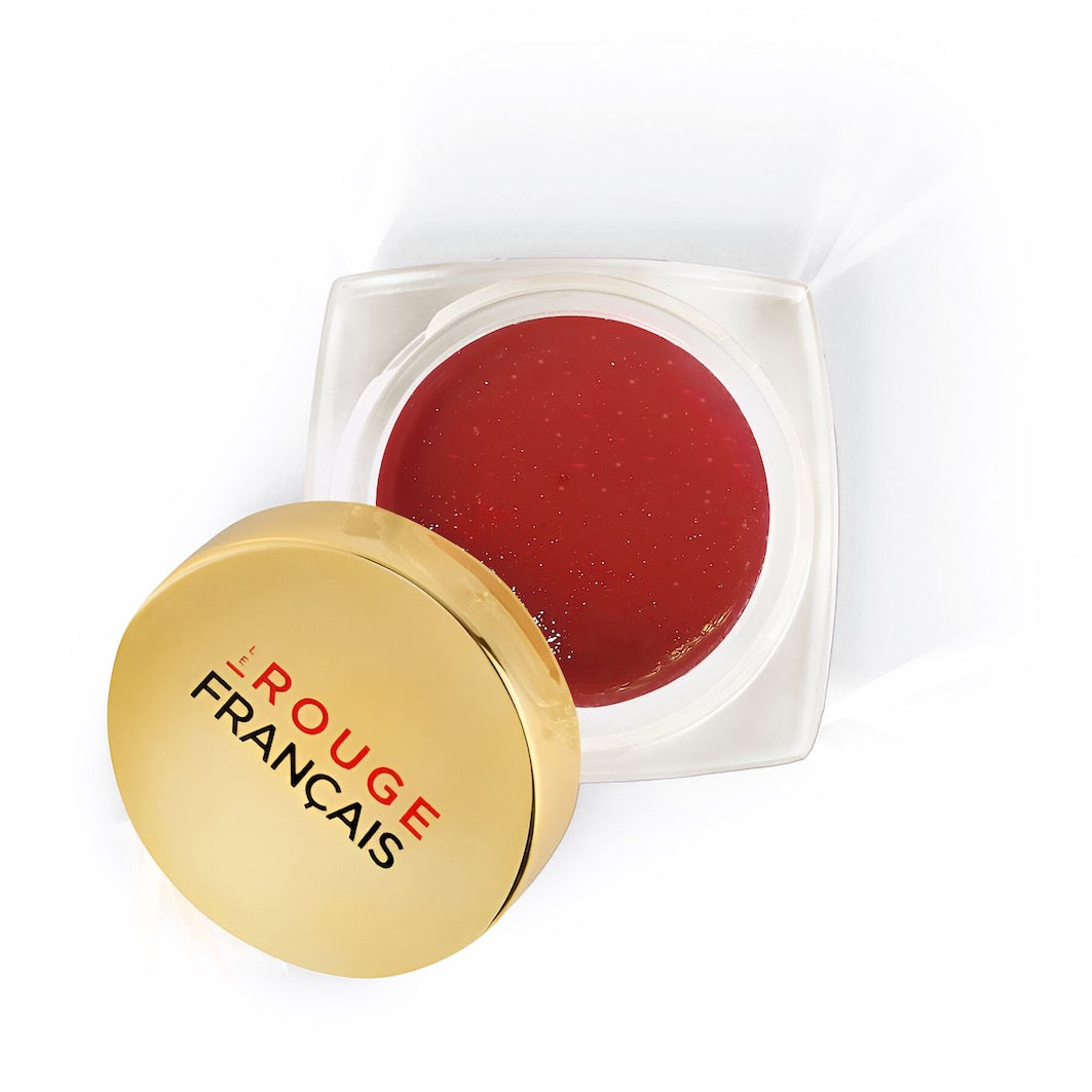 Le Rouge Français Lip Scrub Apollon – Produktdose von oben mit goldenem Deckel