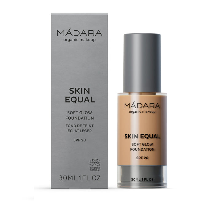 Mádara Skin Equal Soft Glow Foundation 30 ml in Golden Sand – natürliche Foundation mit goldenem Unterton