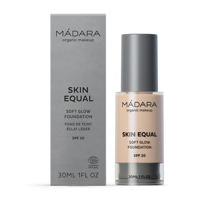 Mádara Skin Equal Soft Glow Foundation 30 ml in Porcelain – natürliche Foundation mit Soft-Glow-Finish