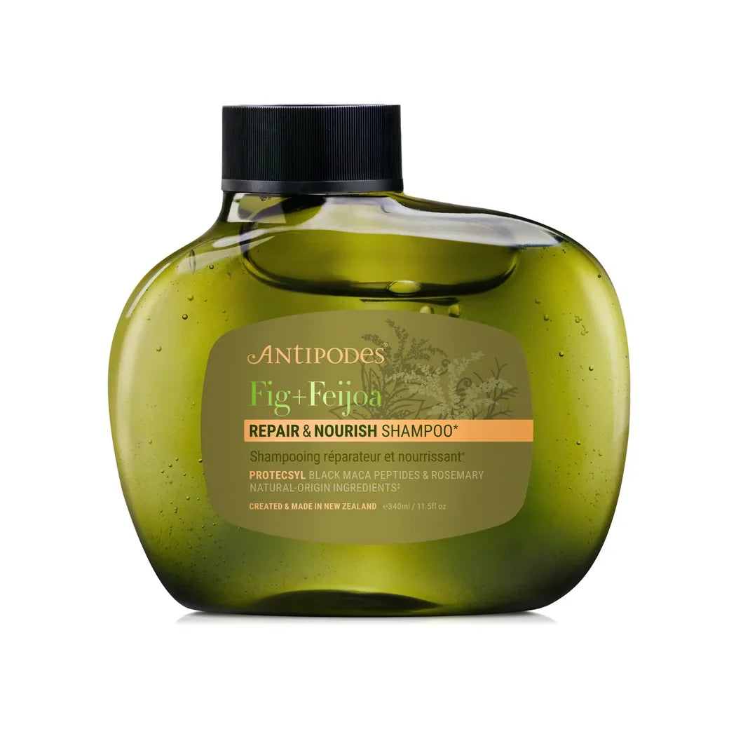 Antipodes Fig + Feijoa Repair & Nourish Shampoo 340 ml in grüner Flasche