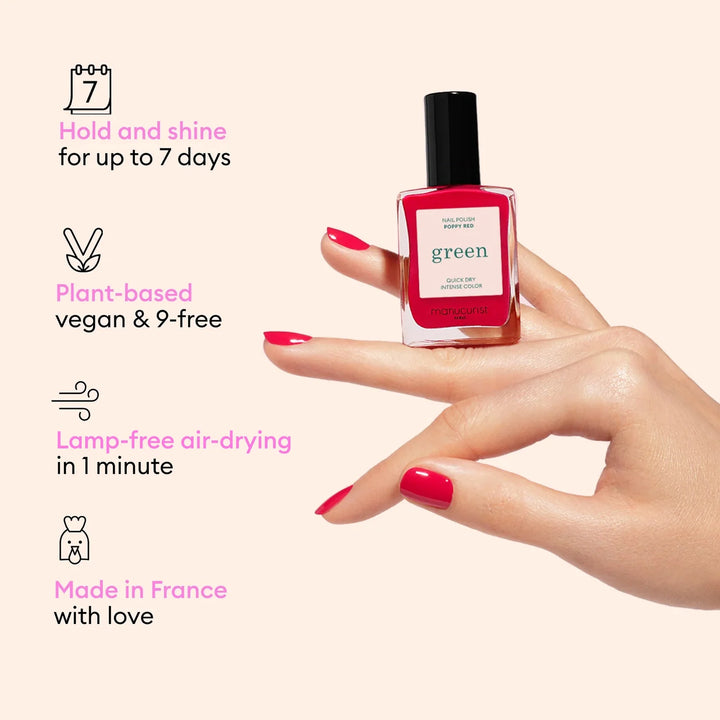 Green-Serie veganer Nagellack - Hold & Shine