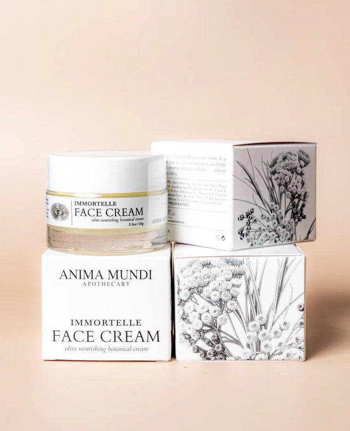Immortelle Face Cream von Anima Mundi Herbals - Freisteller, Verpackungen