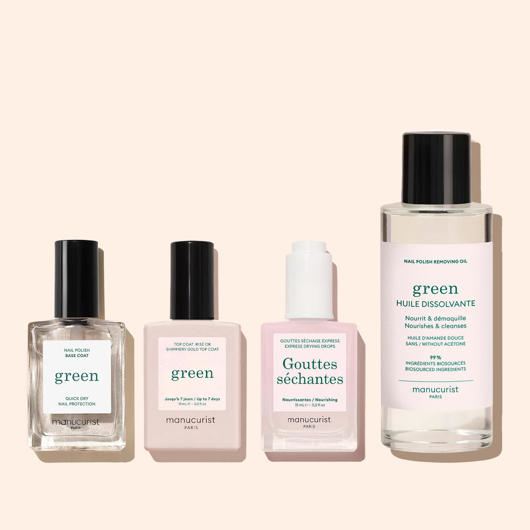 Top Coat mit Pailleten silber von Manucurist - kombinierbare Produkte