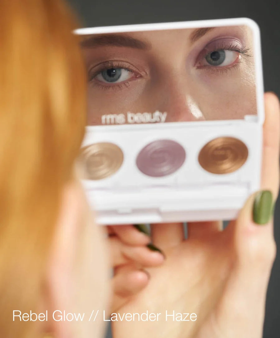 Rebel Glow Model 2: RMS Beauty ReDimension Hydra Eyes Quartet Rebel Glow - Model-Aufnahme des Augen-Make-ups