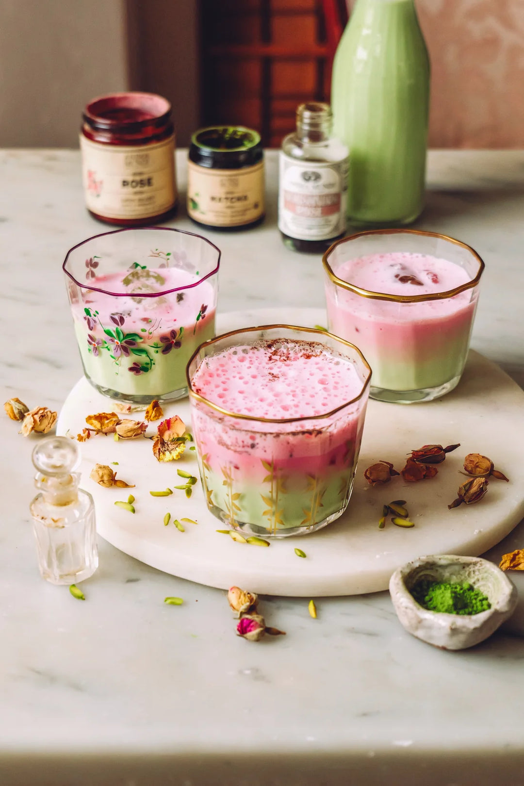 Rose Powder für Kakao, Tee und Lattes