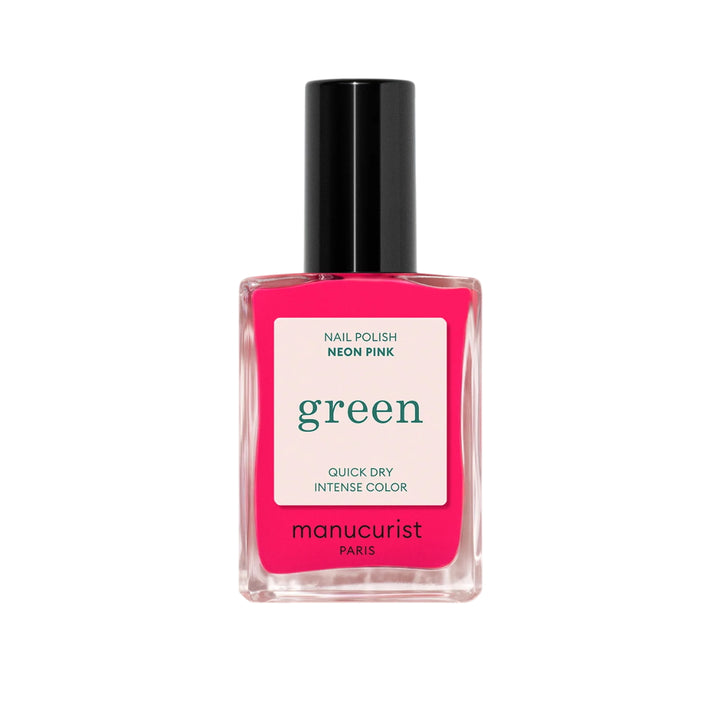 Manucurist Green Neon Pink Nagellack 15 ml - veganer Nagellack mit bläulichem Unterton