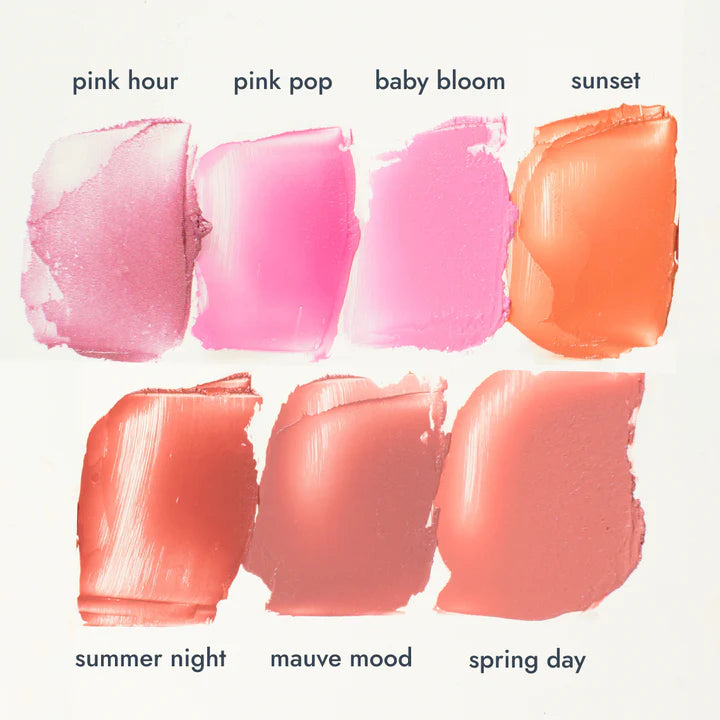 Pure U. Blush Balm - swatches all colours