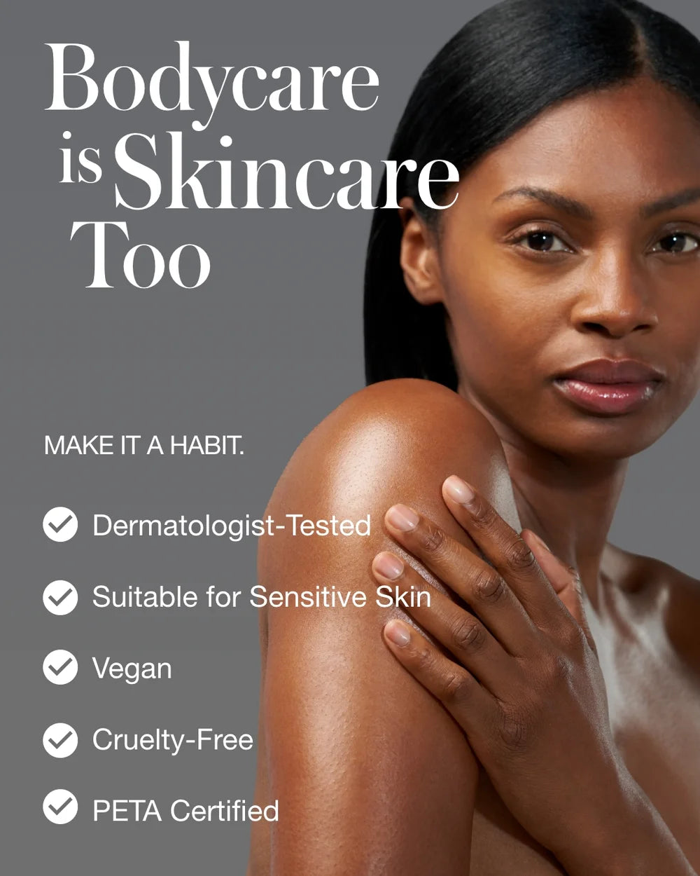 Kakadu Body Butter von RMS Beauty - Bodycare is Skincare too, Auszeichnungen des Produkts, Model mit gepflegter Haut