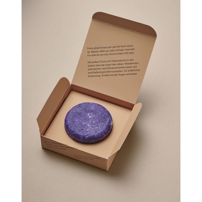 Abhati Suisse Sattal Perfect Tone Shampoo Bar geöffnete Box – festes Shampoo Verpackung