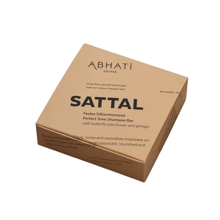 Abhati Suisse Sattal Perfect Tone Shampoo Bar 58 g – festes Shampoo für blondes Haar
