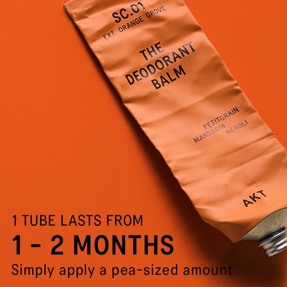 AKT London The Deodorant Balm SC.01 Orange Grove Tube – natürliches Deo mit Orange und Bergamotte
