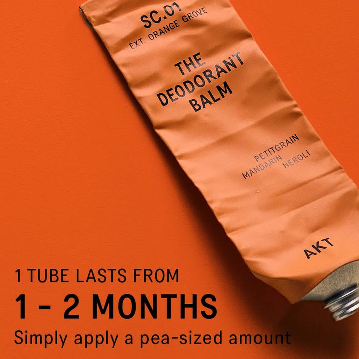 AKT London The Deodorant Balm SC.01 Orange Grove Tube – natürliches Deo mit Orange und Bergamotte
