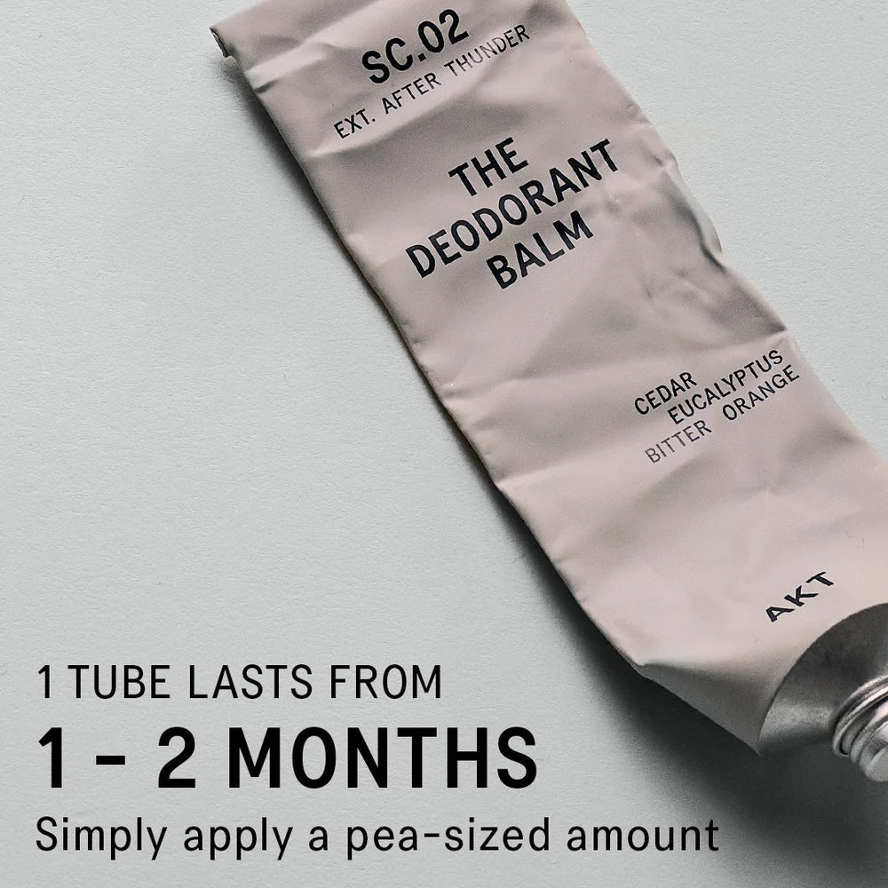 AKT London The Deodorant Balm SC.02 After Thunder Anwendung – veganes Deo Balsam London