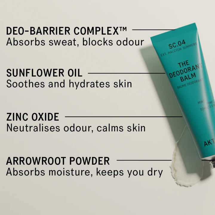 AKT London The Deodorant Balm SC.04 Halcyon Summers Anwendung – natürliches Deo ohne Aluminium