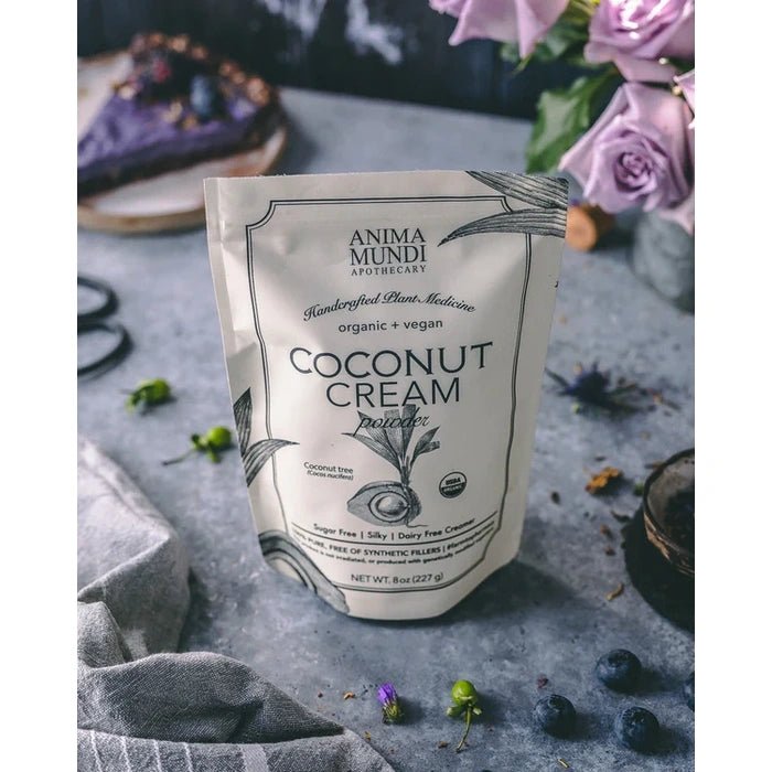 Coconut Cream Powder Stimmungsbild - cremige Kokosnuss-Goodness