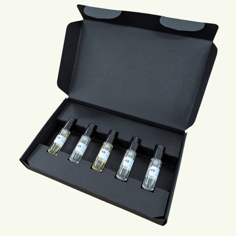Discovery Set Golden Hour geöffnet – Nischenparfum Geschenkbox