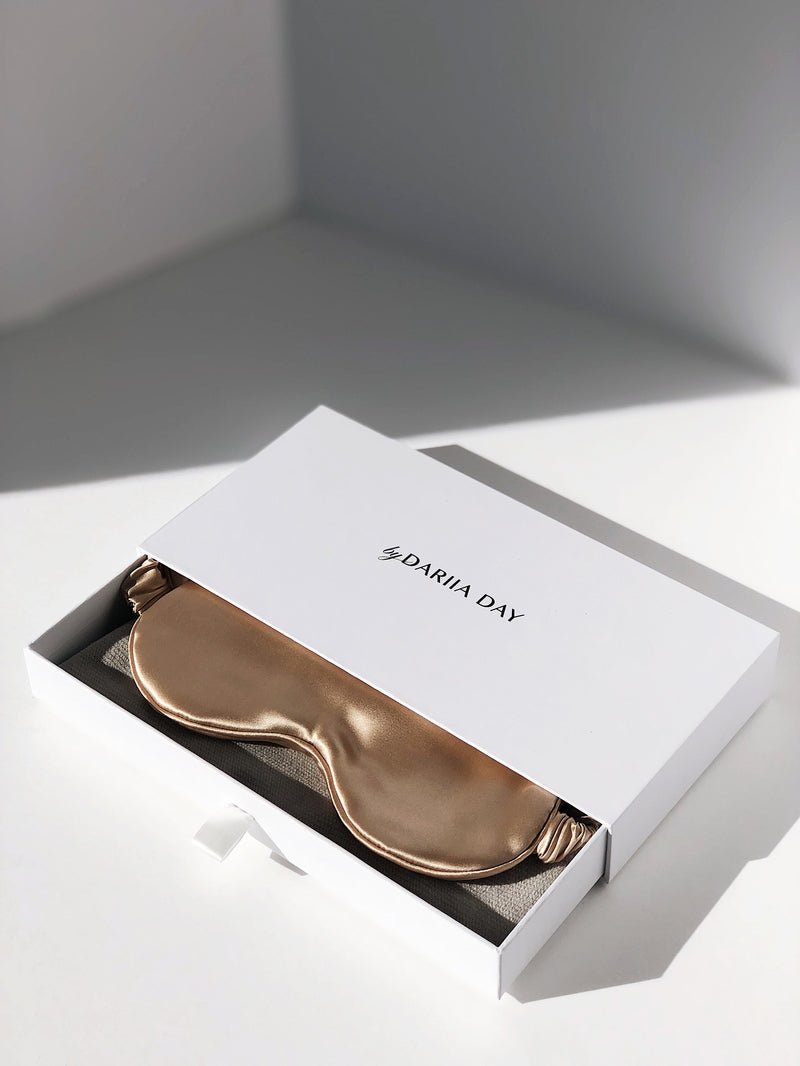 Silk Eye Mask French Beige Box