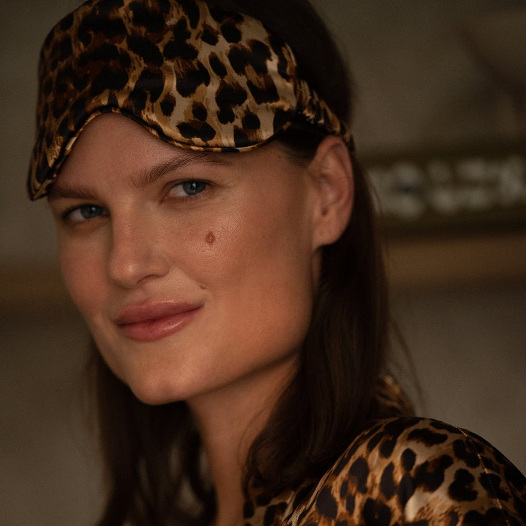 Silk Eye Mask Leopard - Blanda Beauty