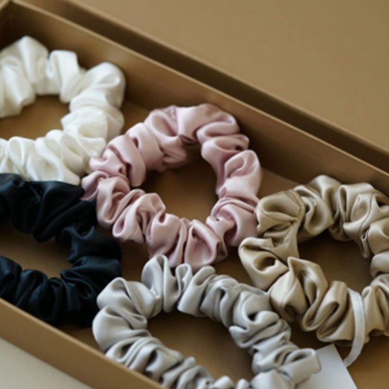 Silk Scrunchie Set - 5 x Größe S - Blanda Beauty