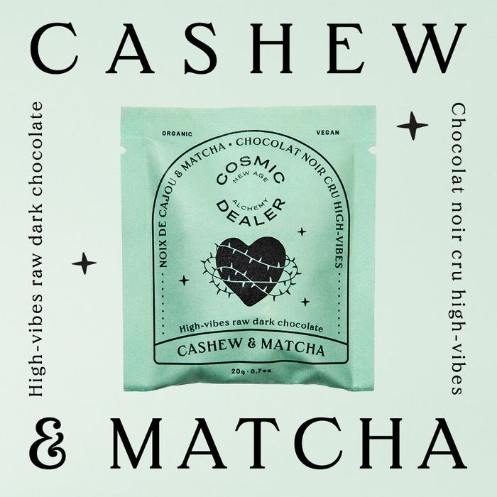 Cosmic Dealer Box of 7 Chakra Chocolates Mood Cashew and Matcha