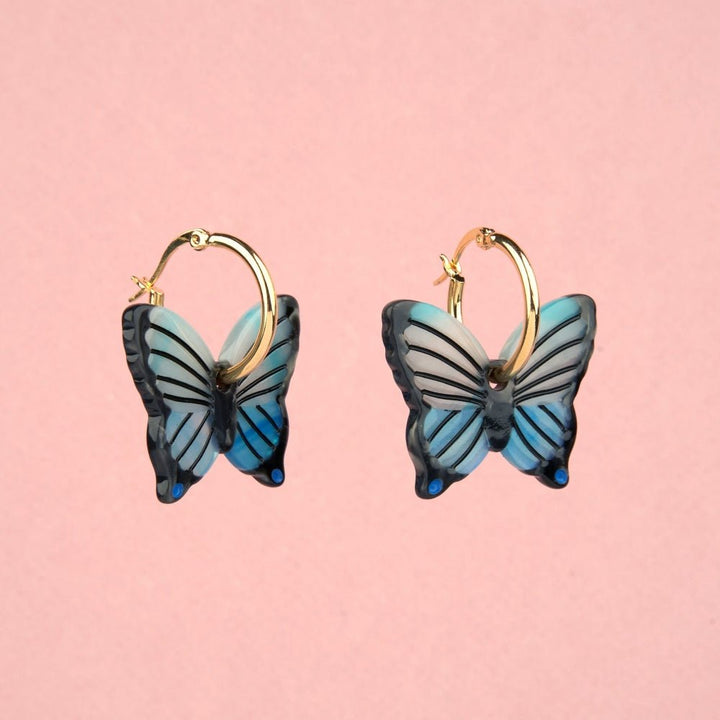 Coucou Suzette Blue Butterfly Earrings - Produktfoto