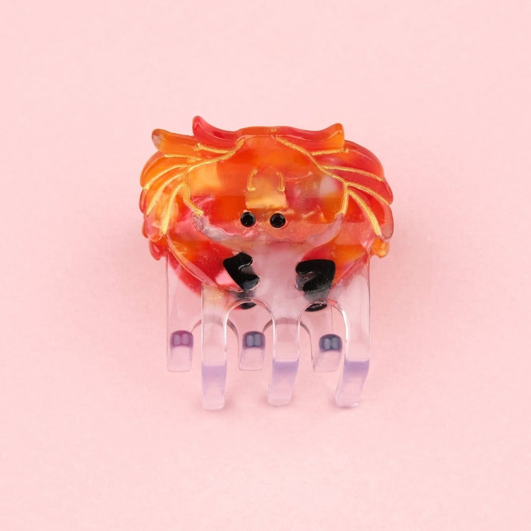 Coucou Suzette Crab Mini Hair Claw - Produktbild rosa Hintergrund