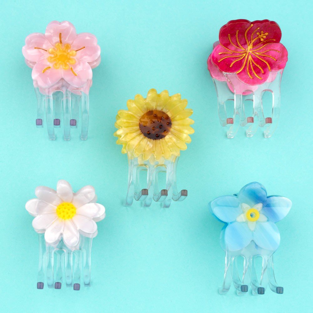 Coucou Suzette Hibiscus Mini Hair Claw - Blumen Kollektion