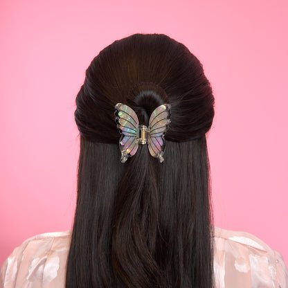 White Butterfly Hair Claw - Blanda Beauty