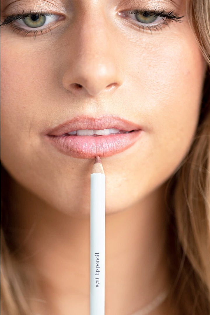 Acai Lip Pencil Shy model lips
