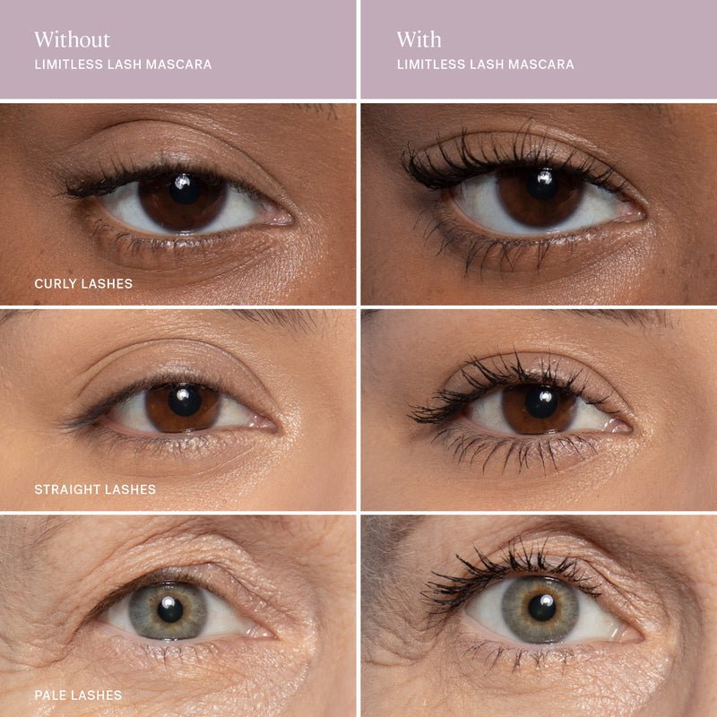 Ilia Limitless Lash Mascara - Before After Wimpernlänge