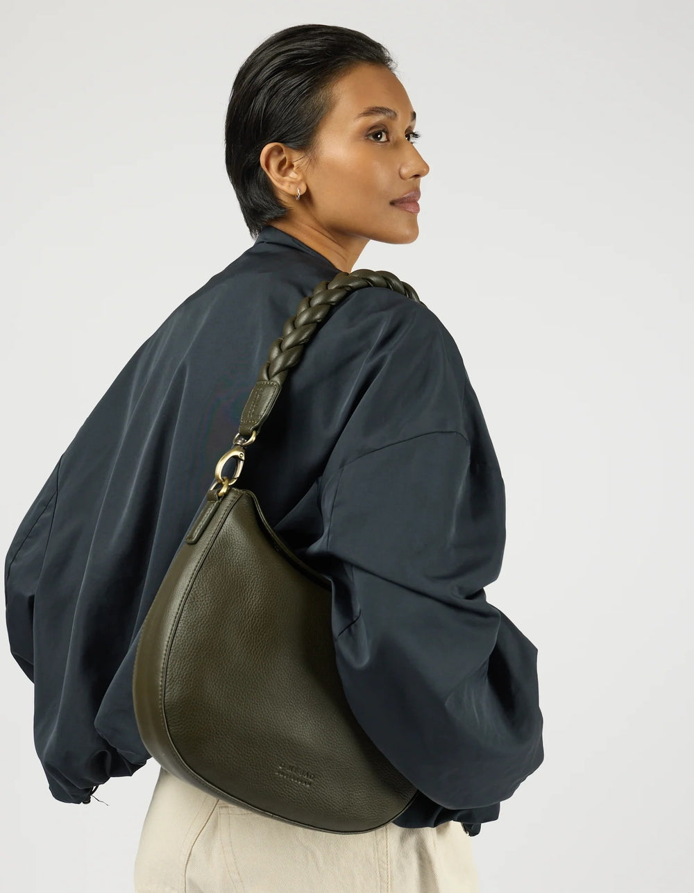 Geflochtener Leder-Schulterriemen der O My Bag Lana Moss