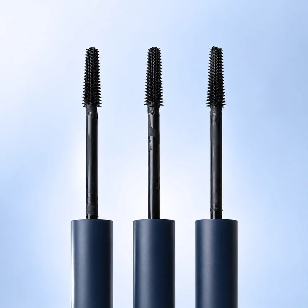 Pure U. Lengthening Mascara – drei Bürstenansichten mit feinen Silikonborsten