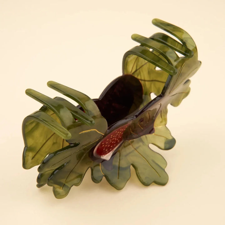 Fig Tree Hair Claw mit großen Zähnen aus Cellulose-Acetat