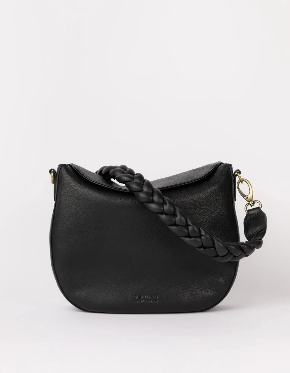 O My Bag Lana Black – Rückseite mit sichtbarer Riemenbefestigung
