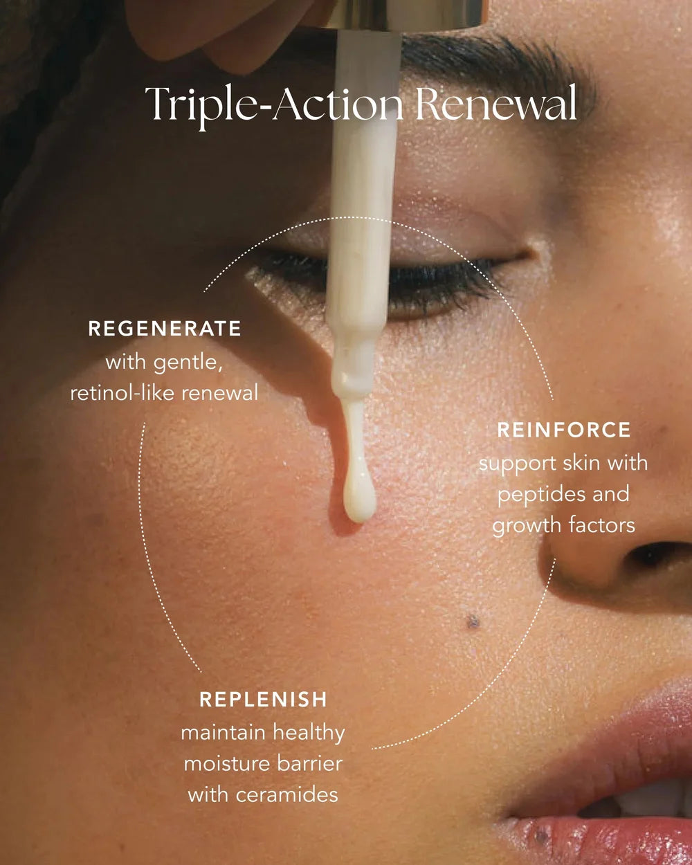 Ranavat Firming Bakuchi Serum Textur auf der Haut