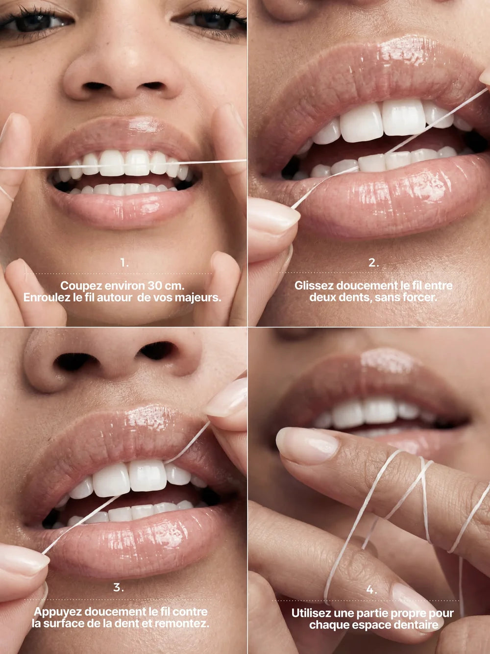 Micro-Infused Dental Floss von The Smilist - Anwendung