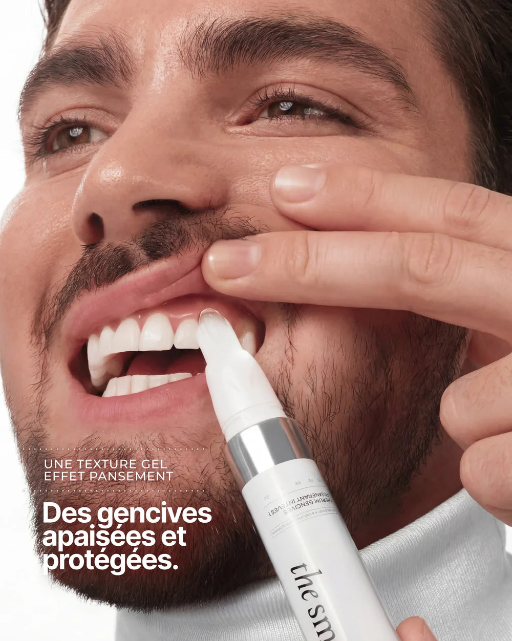 Intense Regenerating Gum Serum von The Smilist - Anwendung an Model