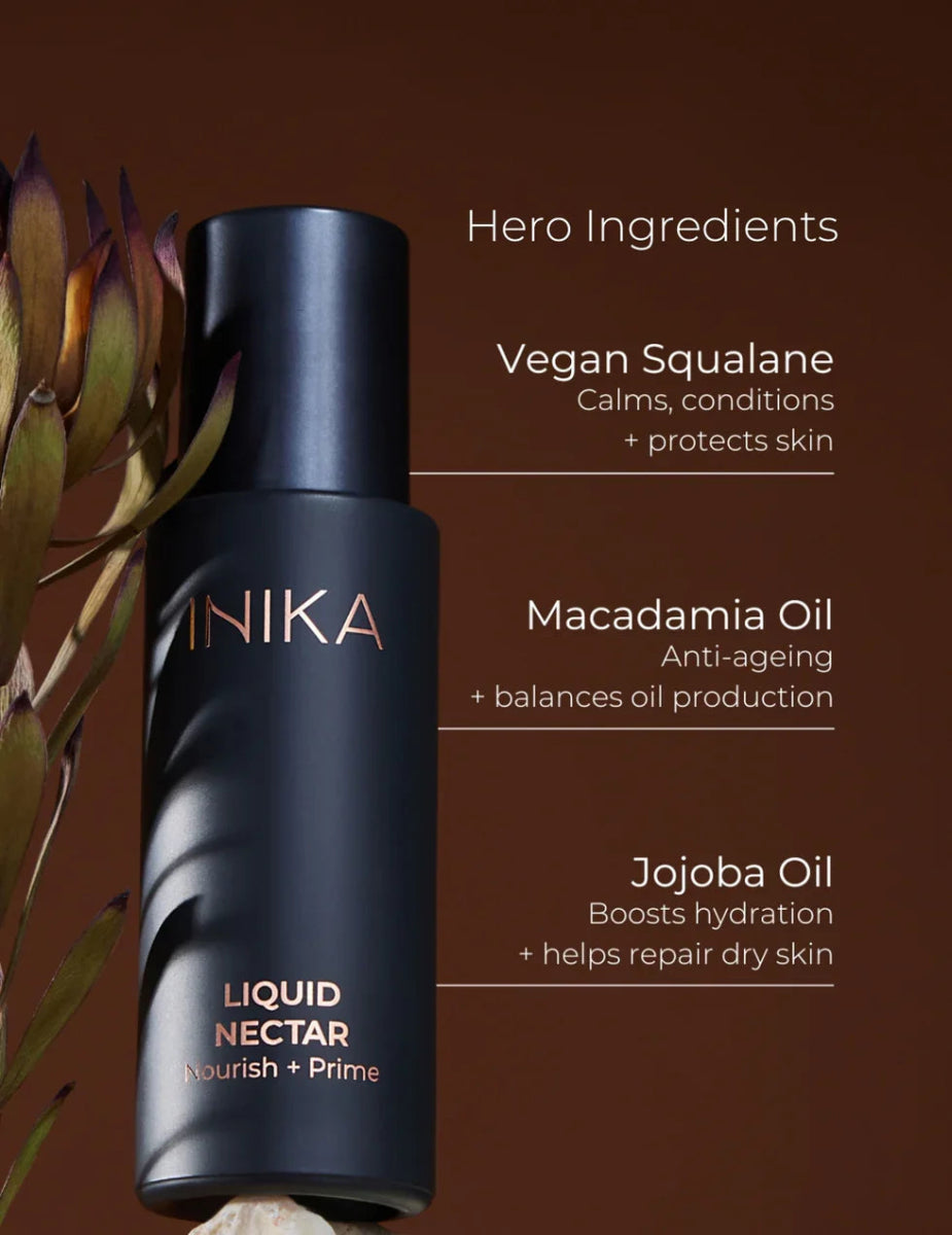 INIKA Organic Liquid Nectar Primer - Hero-Ingredients