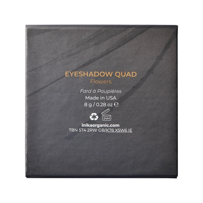 INIKA Organic Quad Eyeshadow Palette Flowers - Rückseite