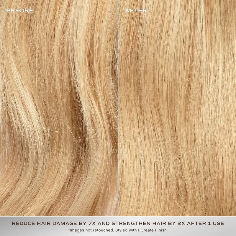 Innersense Repair Mask - Model blondiertes Haar Close-up