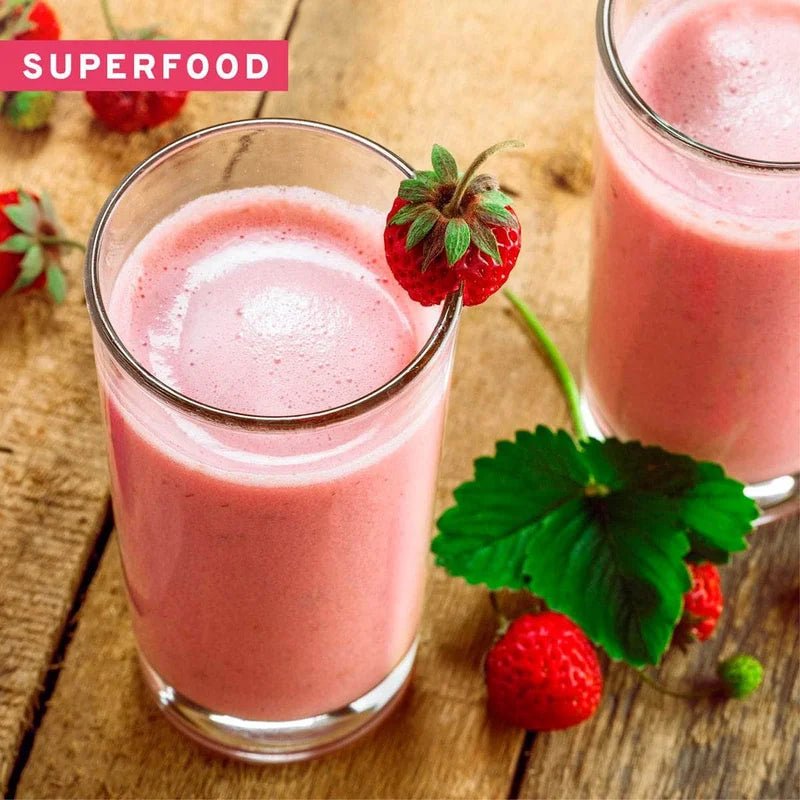 Veganer Protein Mix Erdbeere + Himbeere 450 g - Blanda Beauty