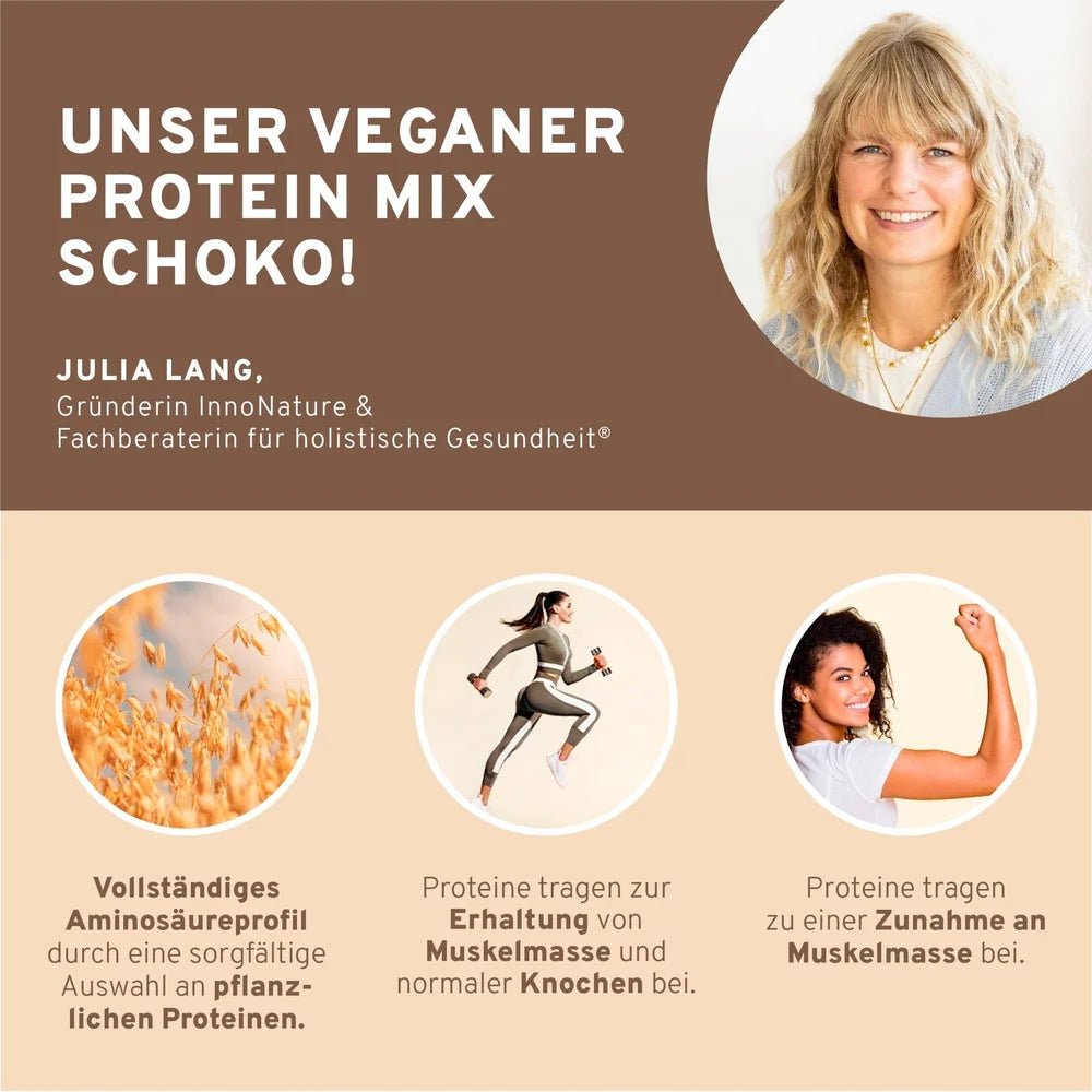 Veganer Protein Mix Schoko 450 g - Blanda Beauty