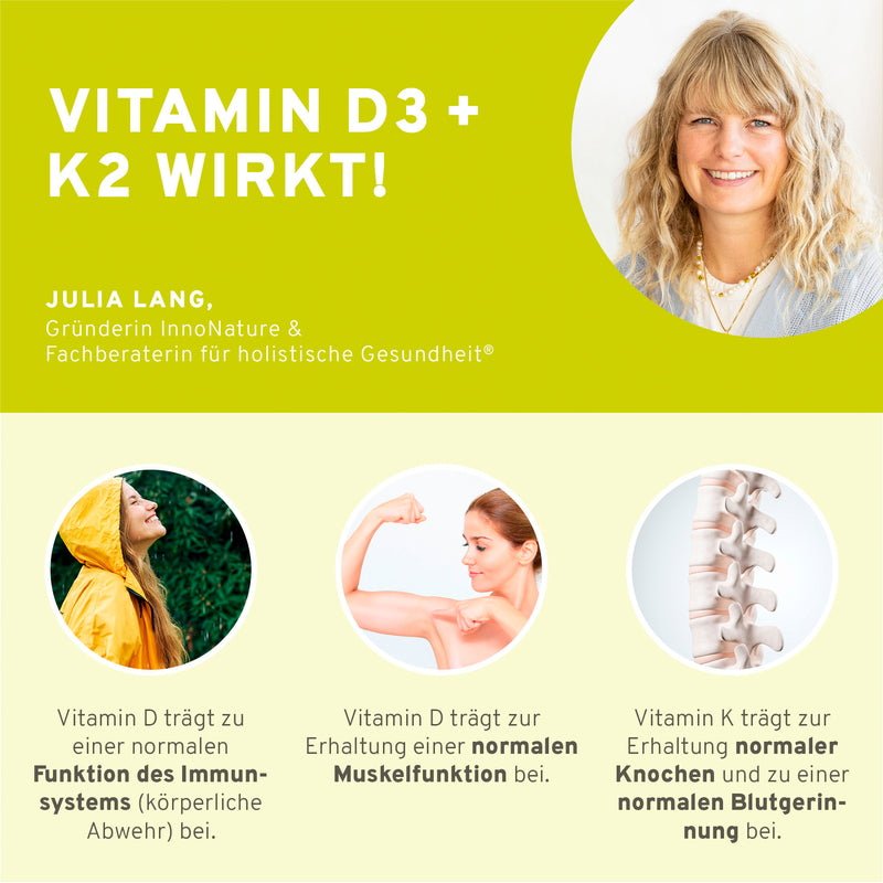 Innonature Vitamin D3 + K2 Tropfen - Wirkung