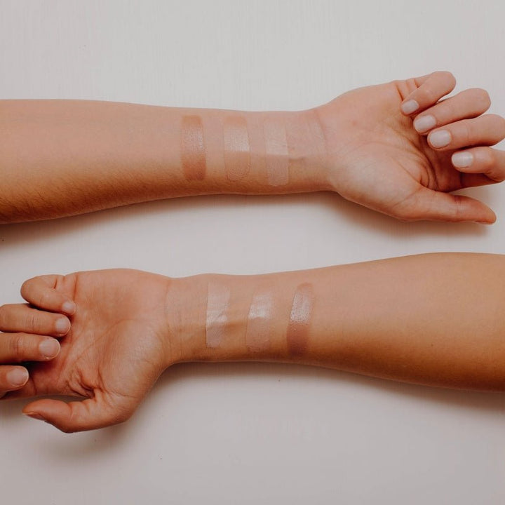 Getönte Sonnencreme LSF 50 Swatches