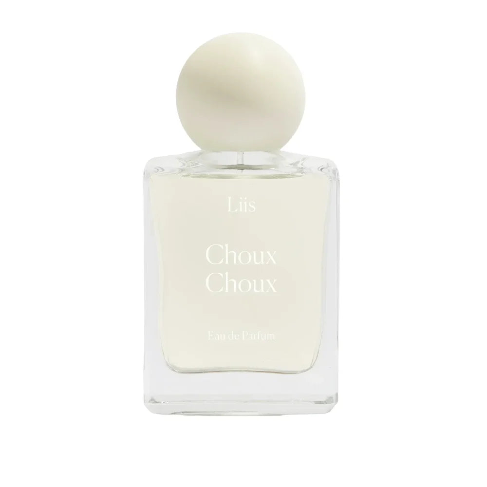 Liis Choux Choux Eau de Parfum Flakon frontal auf weißem Hintergrund