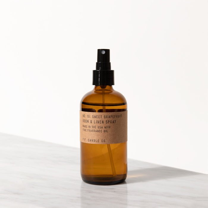 No. 10 Sweet Grapefruit Room & Linen Spray - on gray marble